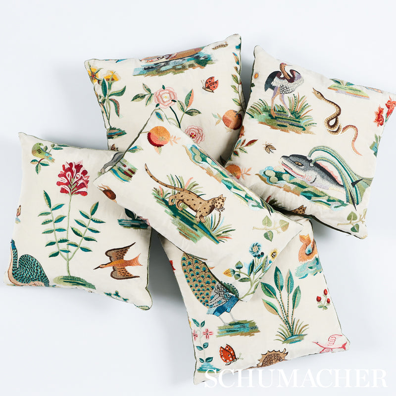 Royal Silk Embroidery Pillow A | Multi