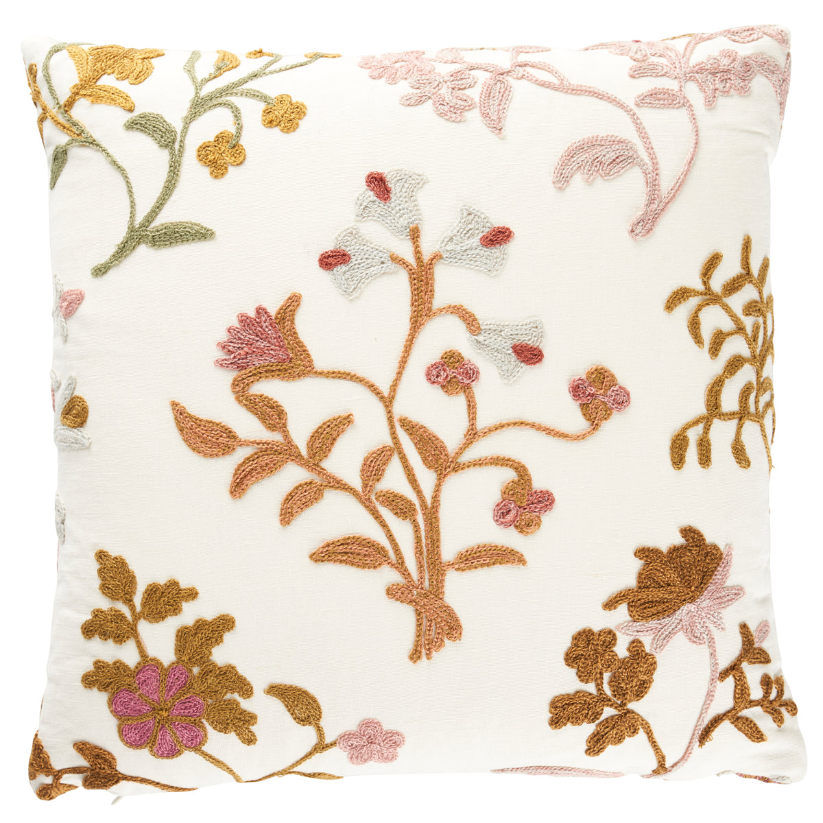 Raleigh Crewel Embroidery Pillow A | Autumn