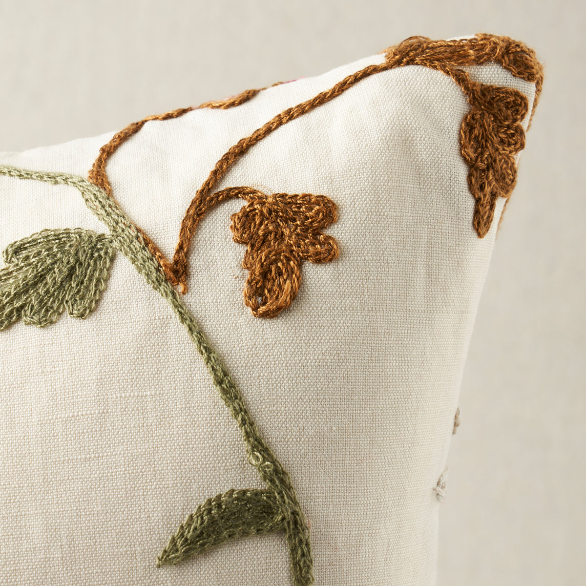 Raleigh Crewel Embroidery Pillow B | Autumn