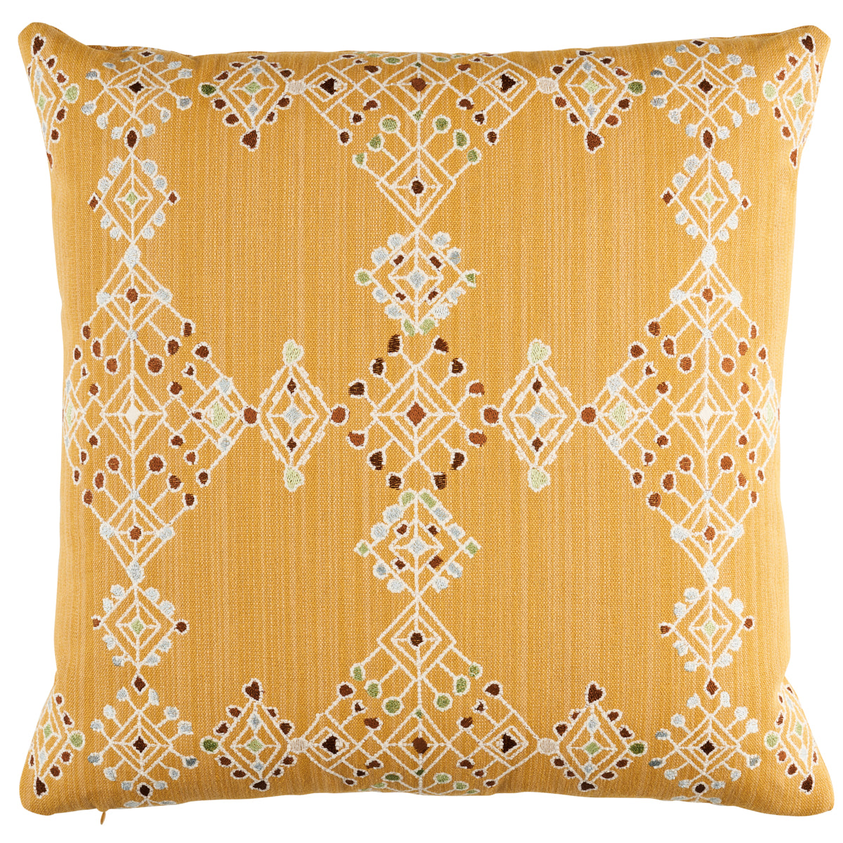 Kalindi Embroidery Pillow | Saffron